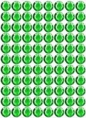 BREWIS Dżety samoprzylepne zielone 4mm 240szt