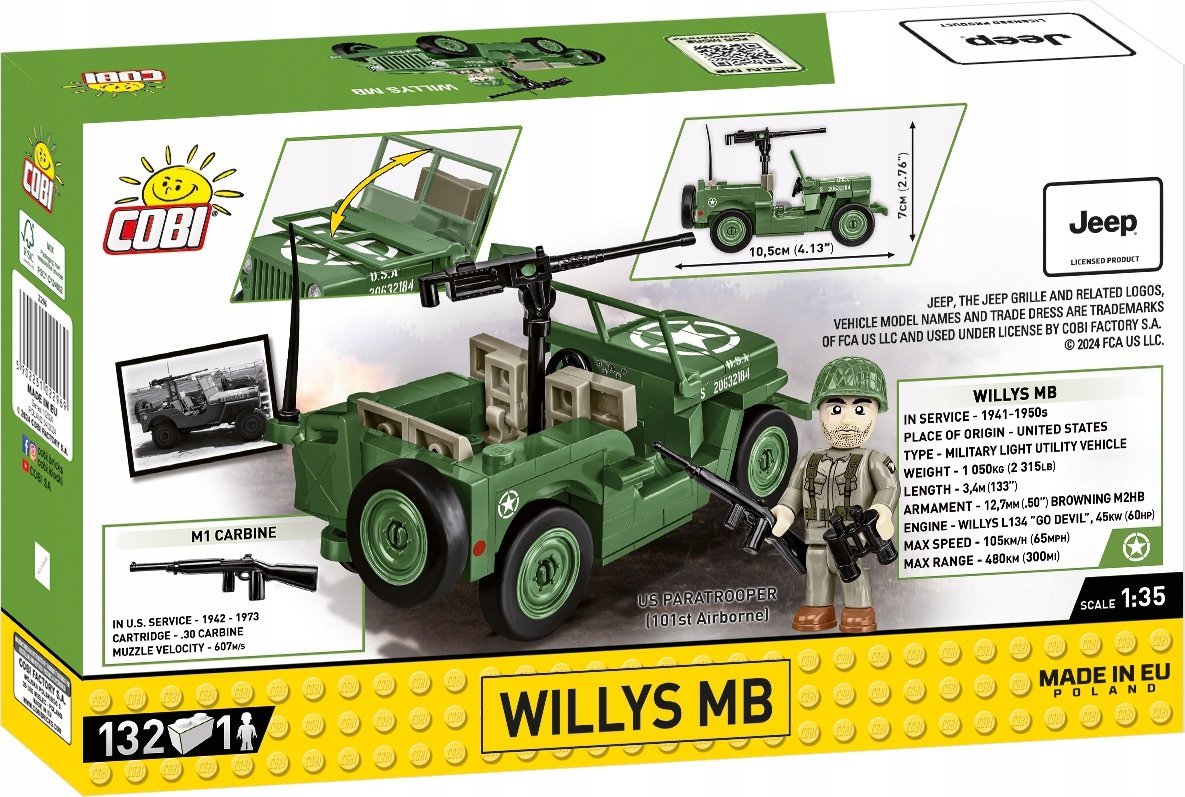 Cobi Klocki Willys MB 132 elementy