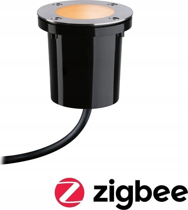 Paulmann Oprawa dogruntowa Plug & Shine FLOOR SH Zigbee RGBW 4.6W IP65 RGBW 24V czaarny / metal
