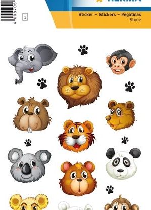 Herma Naklejki twarze zwierząt - 15397