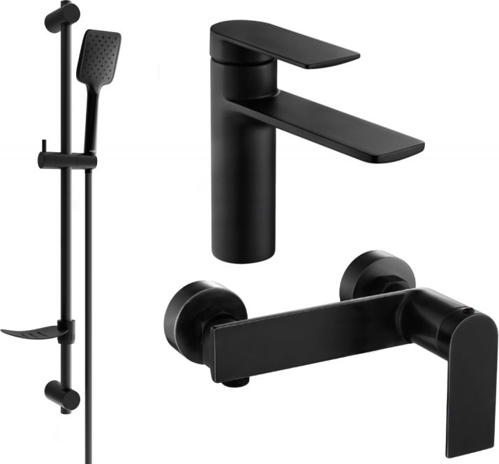 Mexen Mexen Zero DF62 zestaw prysznicowy, czarny - 71104DF62-70