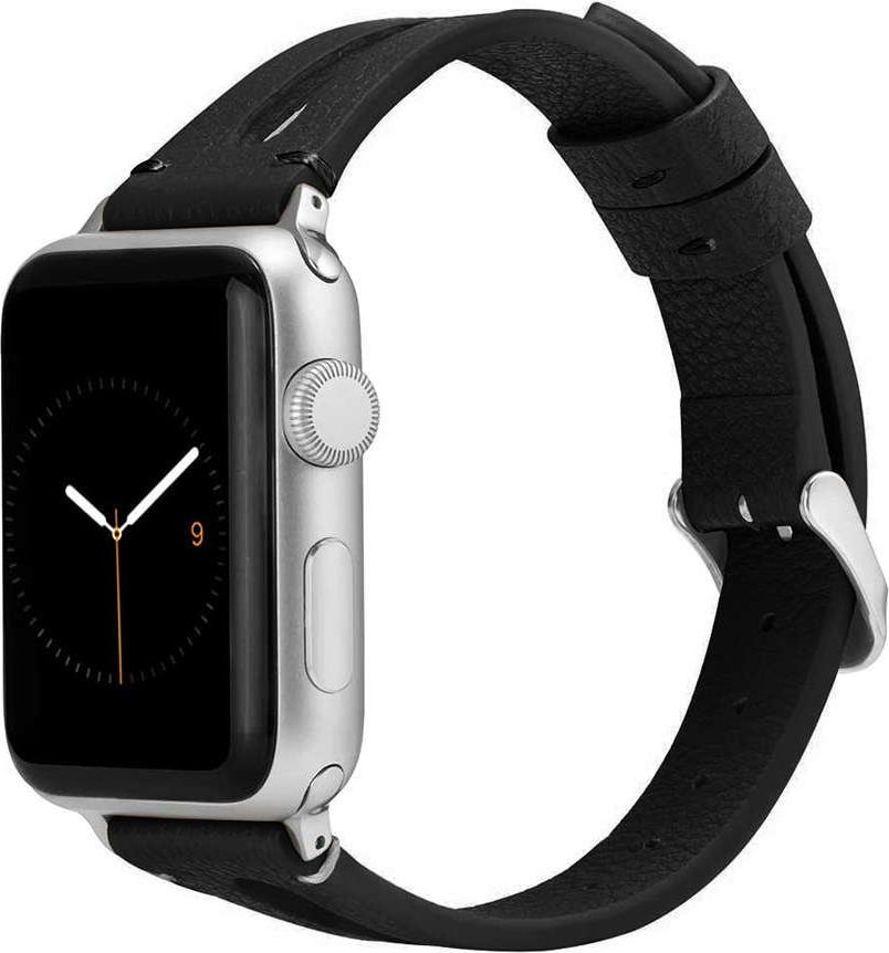 Alogy Pasek Leather Strap Alogy skóra do Apple Watch 38/40/41mm Czarny