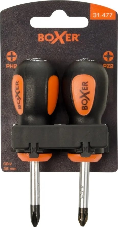 BOXER Skruetrækkersæt kort - 2 stk.
