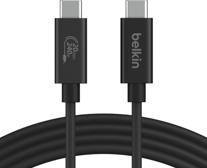 Kabel USB Belkin USB-C - USB-C 2 m Czarno-biały (INZ004bt2MBK)