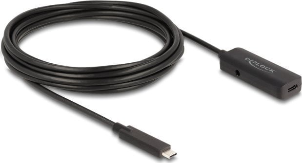 Kabel USB Delock USB-C - USB-C 5 m Czarny (80028)