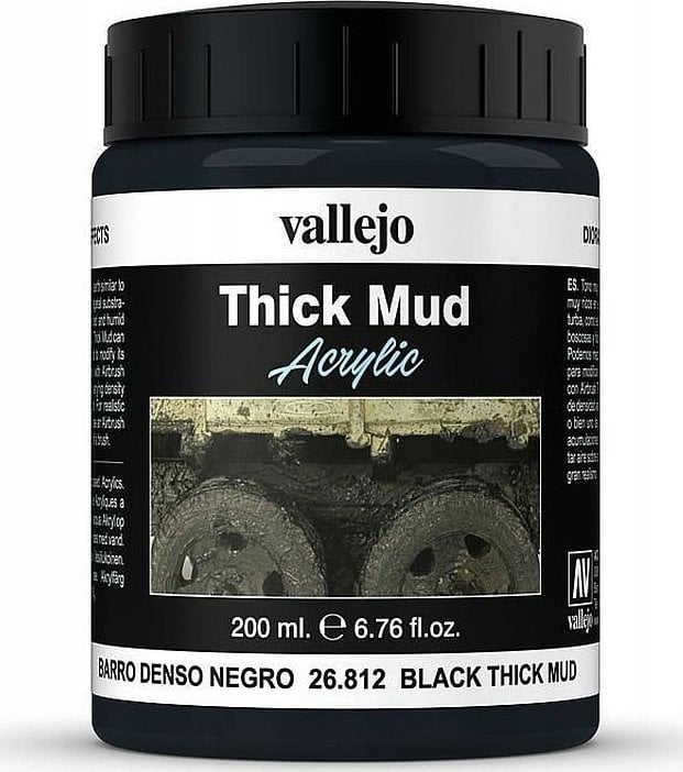 Vallejo Vallejo: 26.812 - Diorama FX - Thick Mud - Black Mud (200 ml)