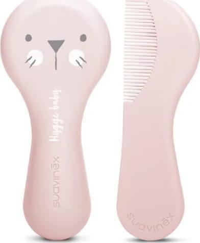 Suavinex Zestaw szczotka i grzebień różowy Suavinex