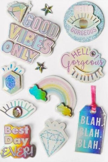 Incood Naklejki 3D Good vibes only 11 szt.