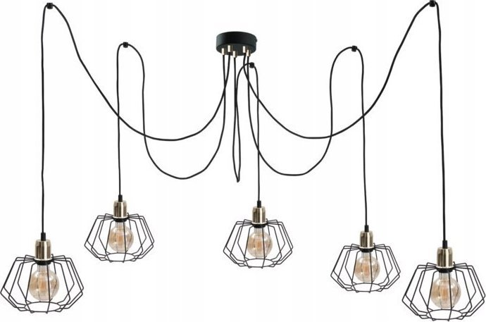 Lampa wisząca Keter Lighting Lampa wisząca 5xE27 LUNA GOLD