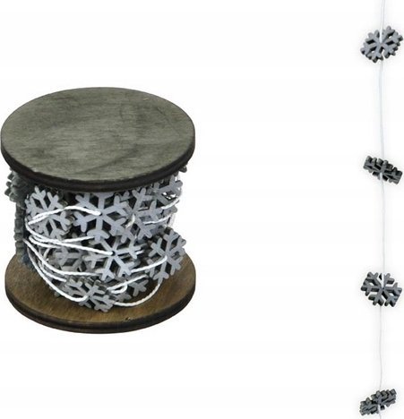 MFP paper łańcuch śnieżynki drewniane 3cm 48szt 8885679