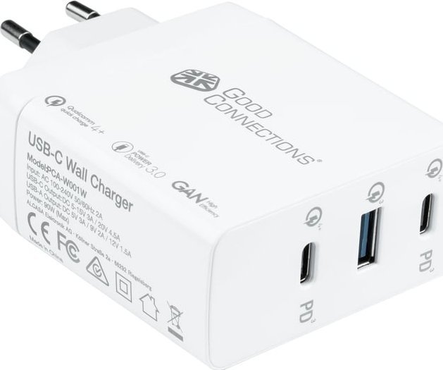 Ładowarka Alcasa PCA-W001W ładowarka do urządzeń przenośnych Uniwersalne Biały Prąd przemienny Szybkie ładowanie Wewnętrzna