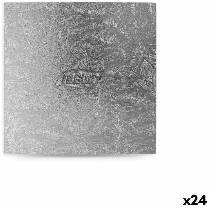 Stojak na ciasto Algon Srebrzysty 20 x 20 x 1,5 cm Kwadratowy (24 Sztuk)
