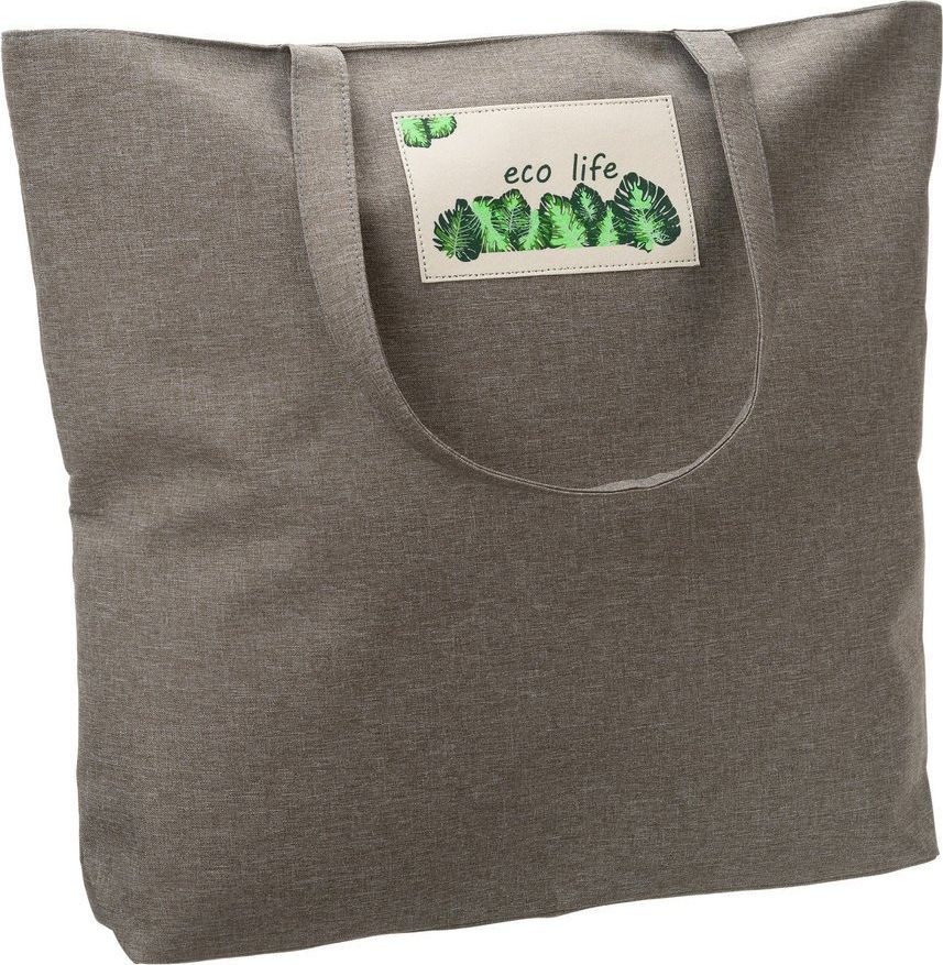 Duża pojemna torebka torba shopper a4 ekologiczna naszywka