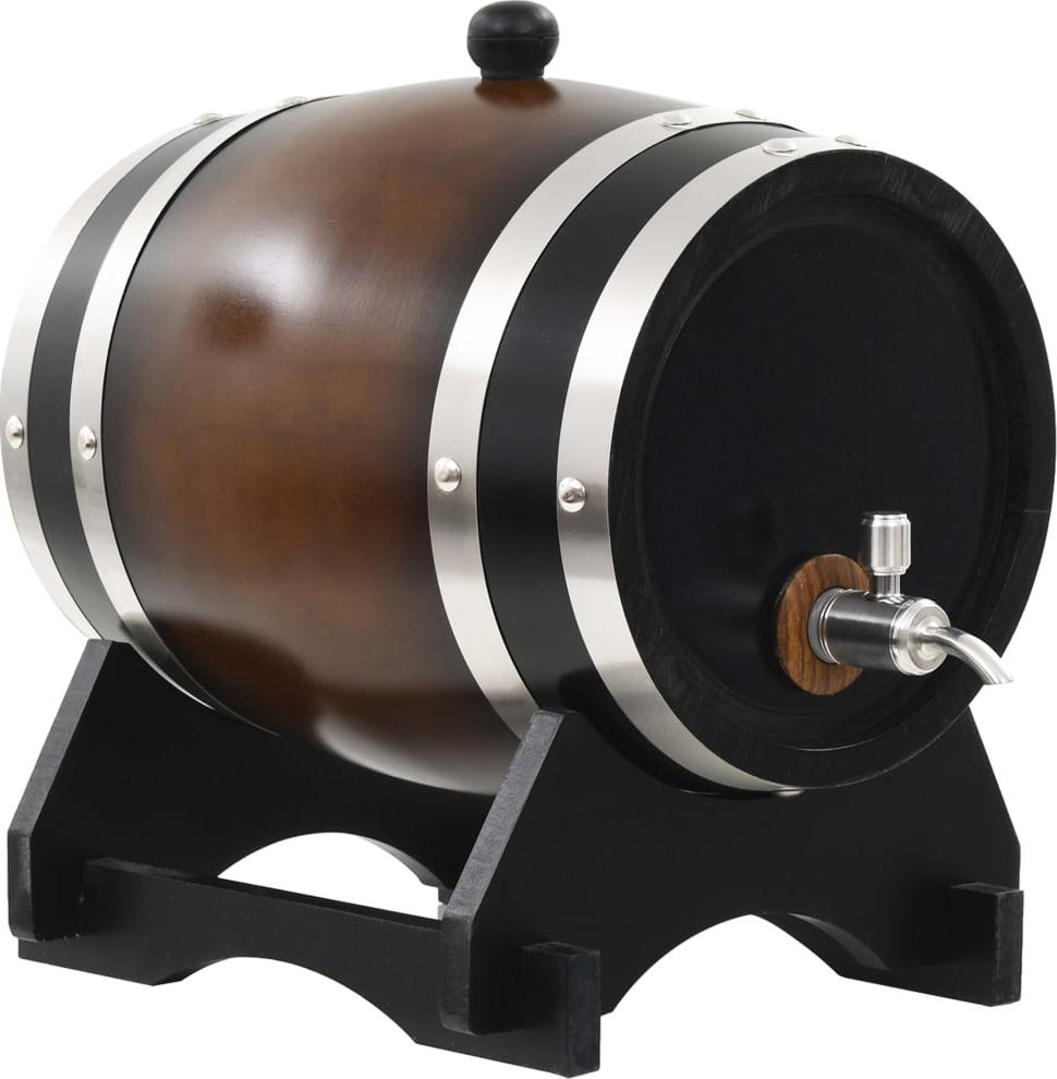 vidaXL Beczka na wino z kranikiem, lite drewno sosnowe, 6 L