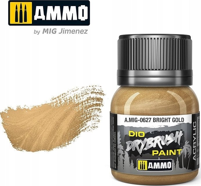 Vallejo Ammo: DIO Drybrush - Bright Gold