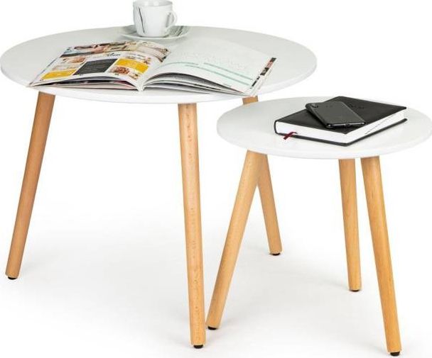 ModernHome Zestaw dwóch stolików kawowych, okrągłe universal