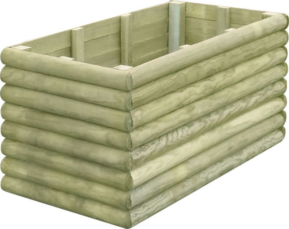 vidaXL Skrzynka ogrodowa na kwiaty z drewna sosnowego FSC, 106x56x48 cm