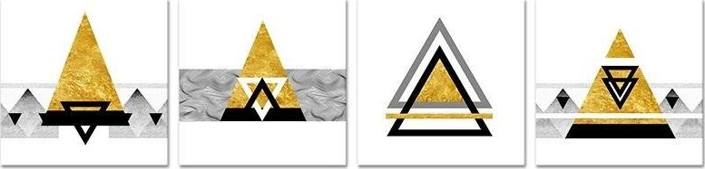 GO-BI Obraz "Abstrakcje" reprodukcja 40x40cm x4