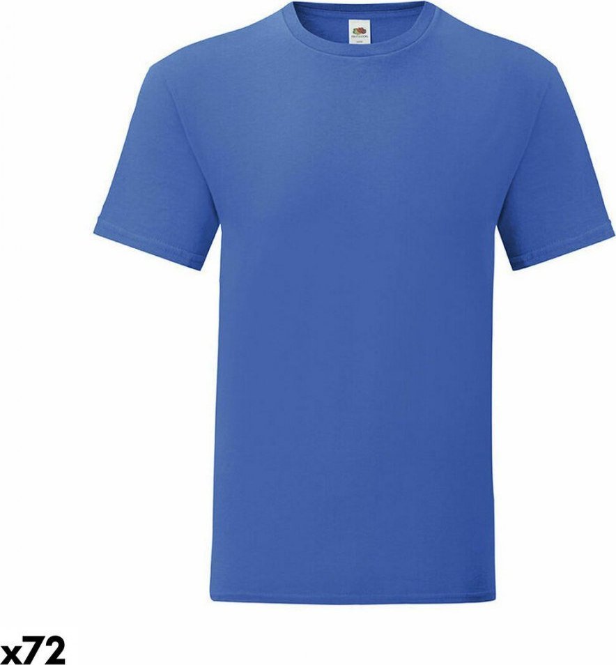 BigBuy Fashion Koszulka z krótkim rękawem Unisex 141324 100% bawełny (72 Sztuk) - Czerwony