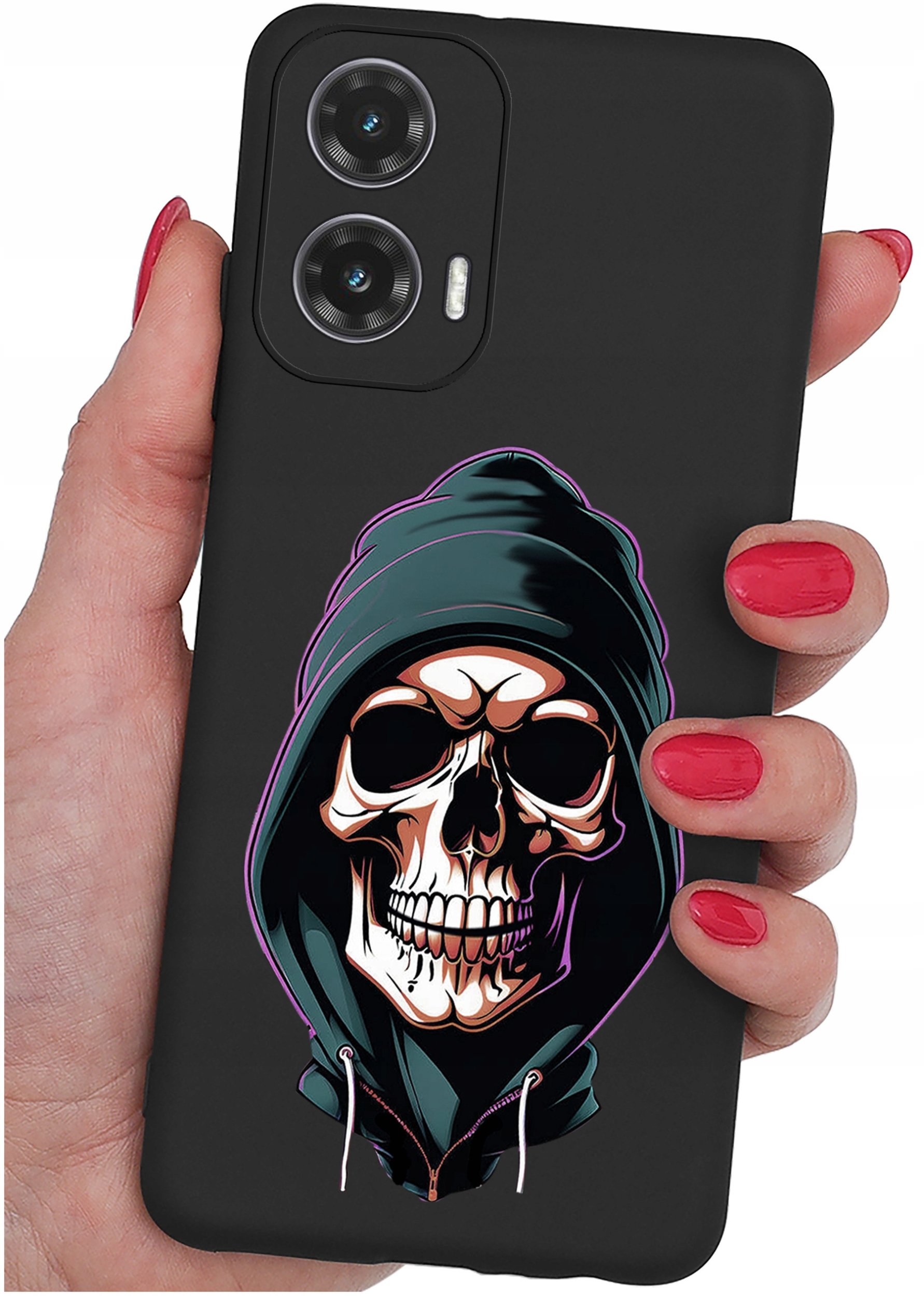 krainaGSM Etui do Motorola Moto G35 5G WZORY SILIKONOWE MATT CASE + SZKŁO 9H