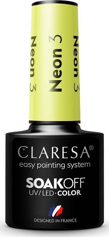 Claresa Claresa Soak Off UV/LED Neon lakier hybrydowy 3 5g