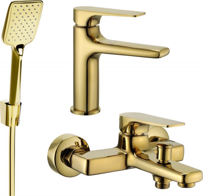 Mexen Mexen Lynx R62 zestaw wannowy, złoty - 745903R62-50