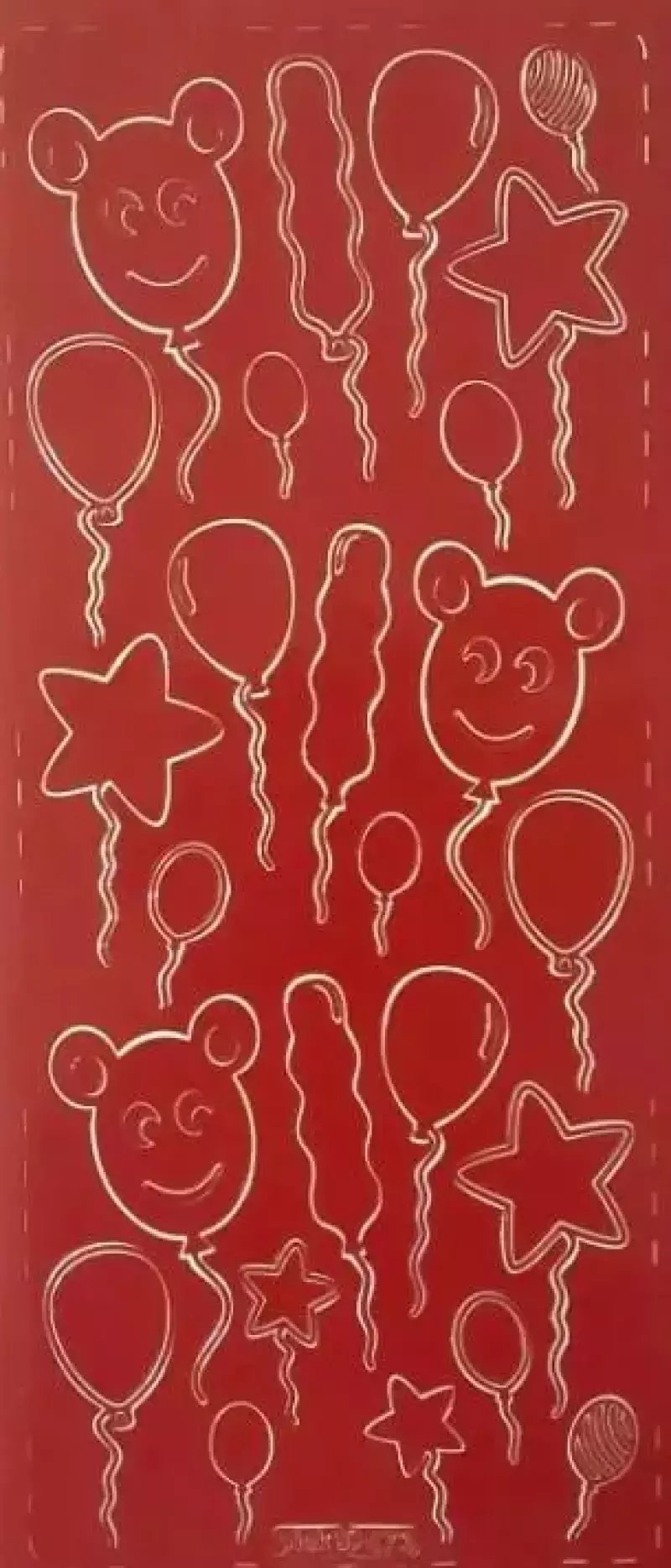 Stiker ażurowy 10x23cm czerwony