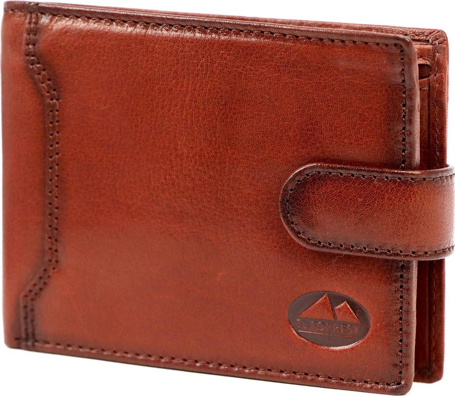 Skórzany męski portfel EL FORREST 709-29 RFID brązowy