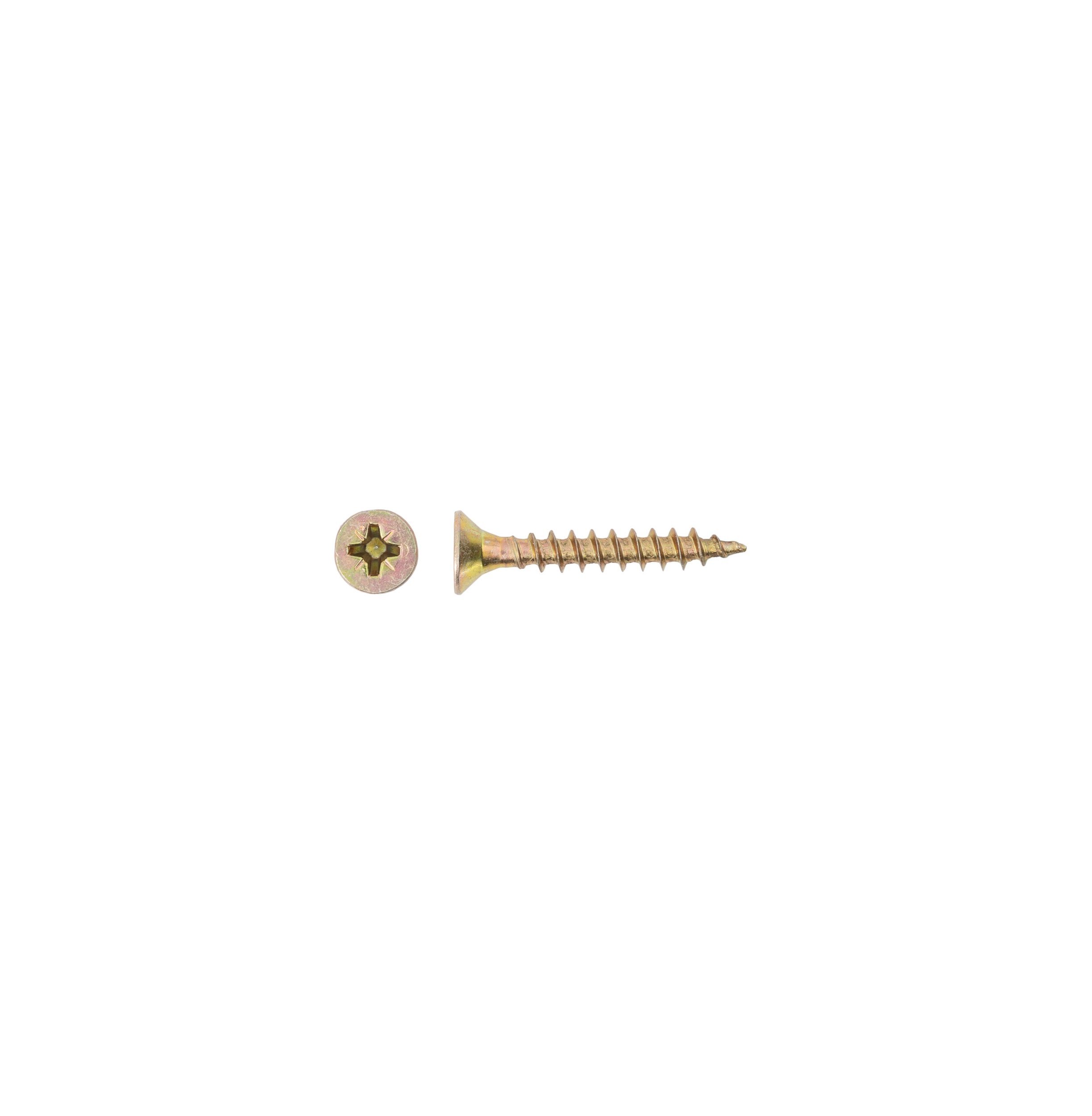 CHIPBOARD SCREW 4.5X30 YLW ZP 25PCS G1