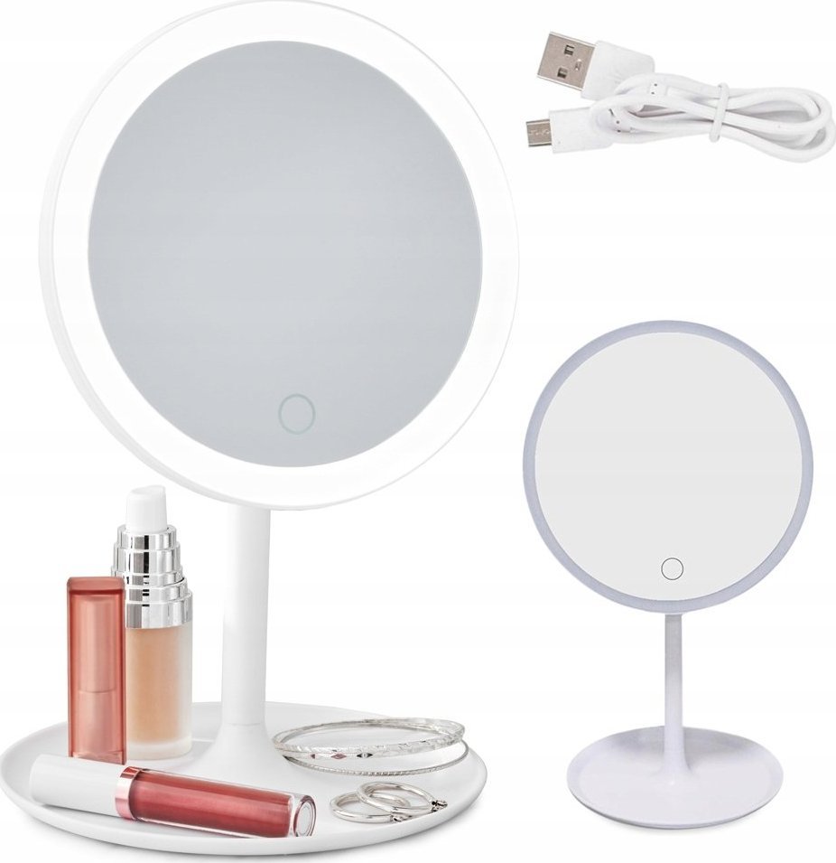 Lusterko kosmetyczne Verk LUSTERKO KOSMETYCZNE PODŚWIETLANE DO MAKIJAŻU LED