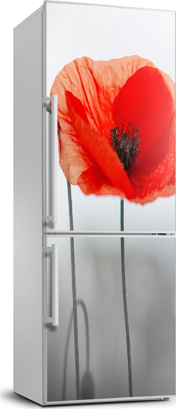 Tulup Naklejka samoprzylepna na lodówkę 60x180 cm Polne maki