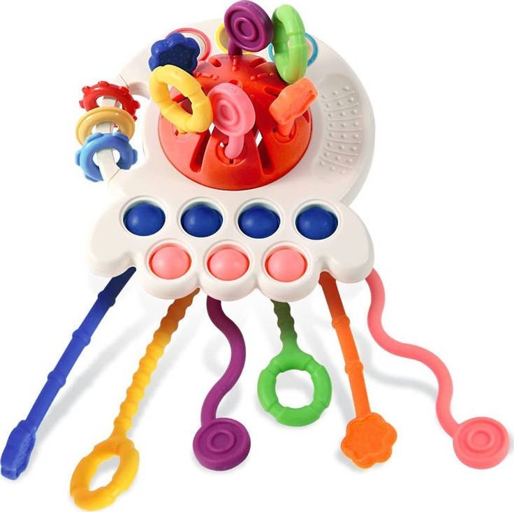 Jokomisiada Interaktywna zabawka sensoryczna 4w1 gryzak ZA4274