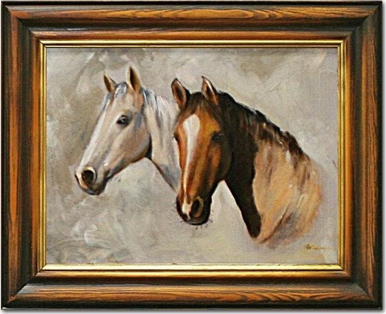 GO-BI Obraz Zwierzęta ręcznie malowany 37x47cm uniwersalny