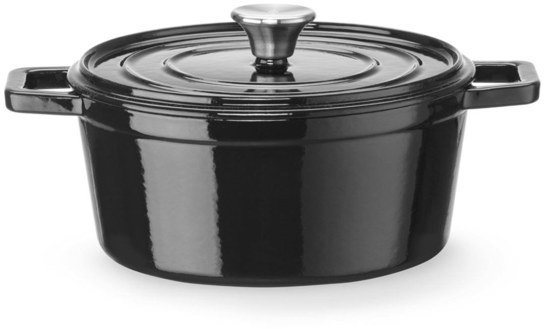 Garnek żeliwny emaliowany owalny 3.7 l 317x240x105 mm Hendi