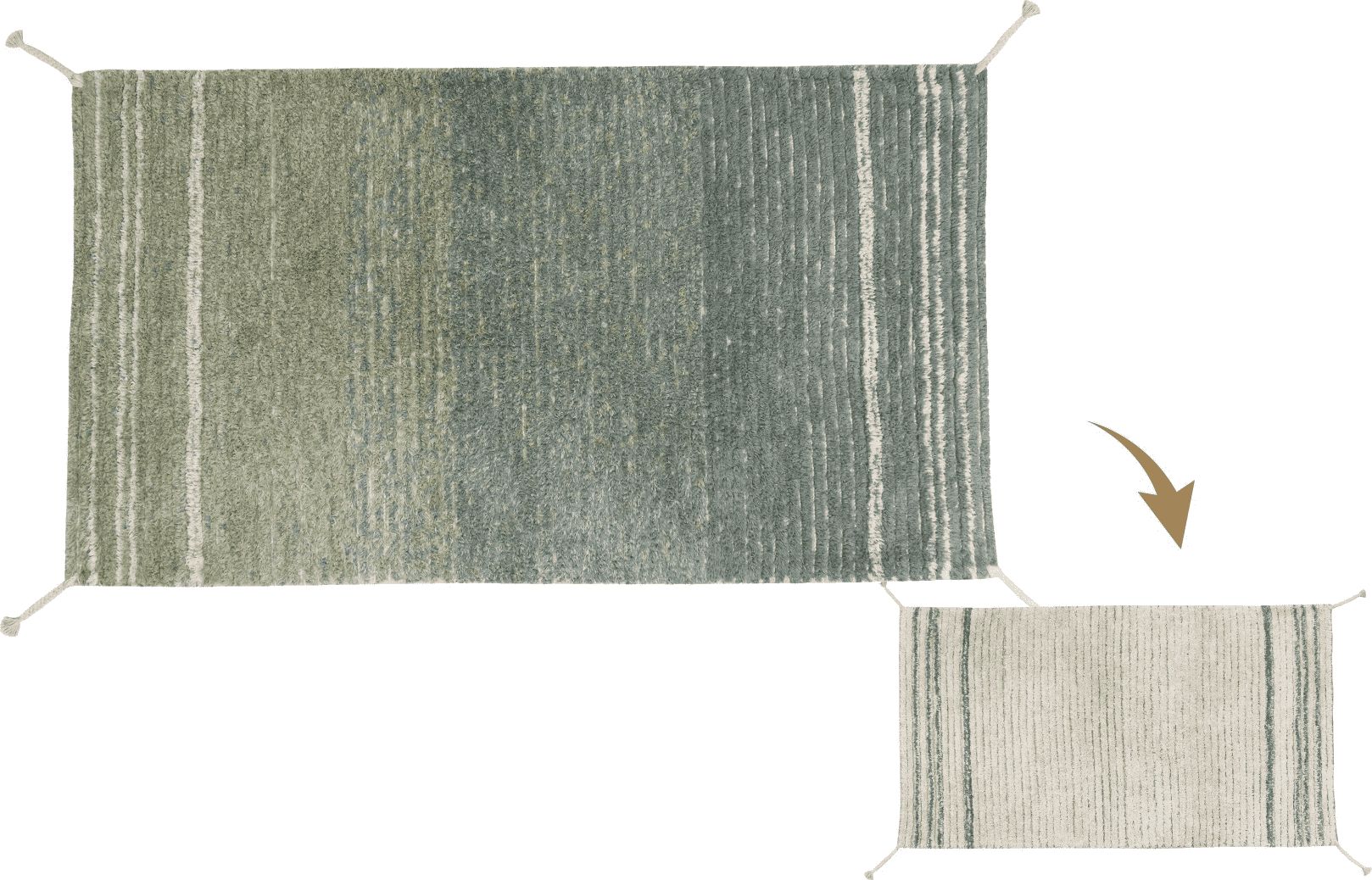 Lorena Canals Dywan TWIN VINTAGE BLUE 120x160 niebieski/beżowy dwustronny