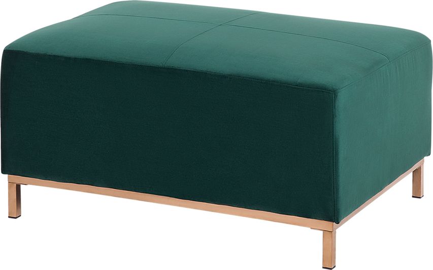 Beliani Otomana welurowa zielona OSLO