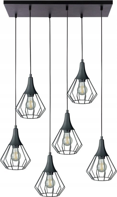 Lampa wisząca Keter Lighting Lampa wisząca 6xE27 SELENE BLACK