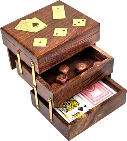 Giftdeco Zestaw gier COMBO - domino, karty, kości