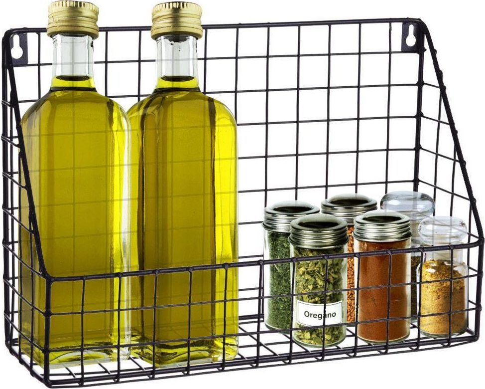 Koszyk prysznicowy Home Styling Collection Półka metalowa, LOFT, ścienna, kuchenna, łazienkowa