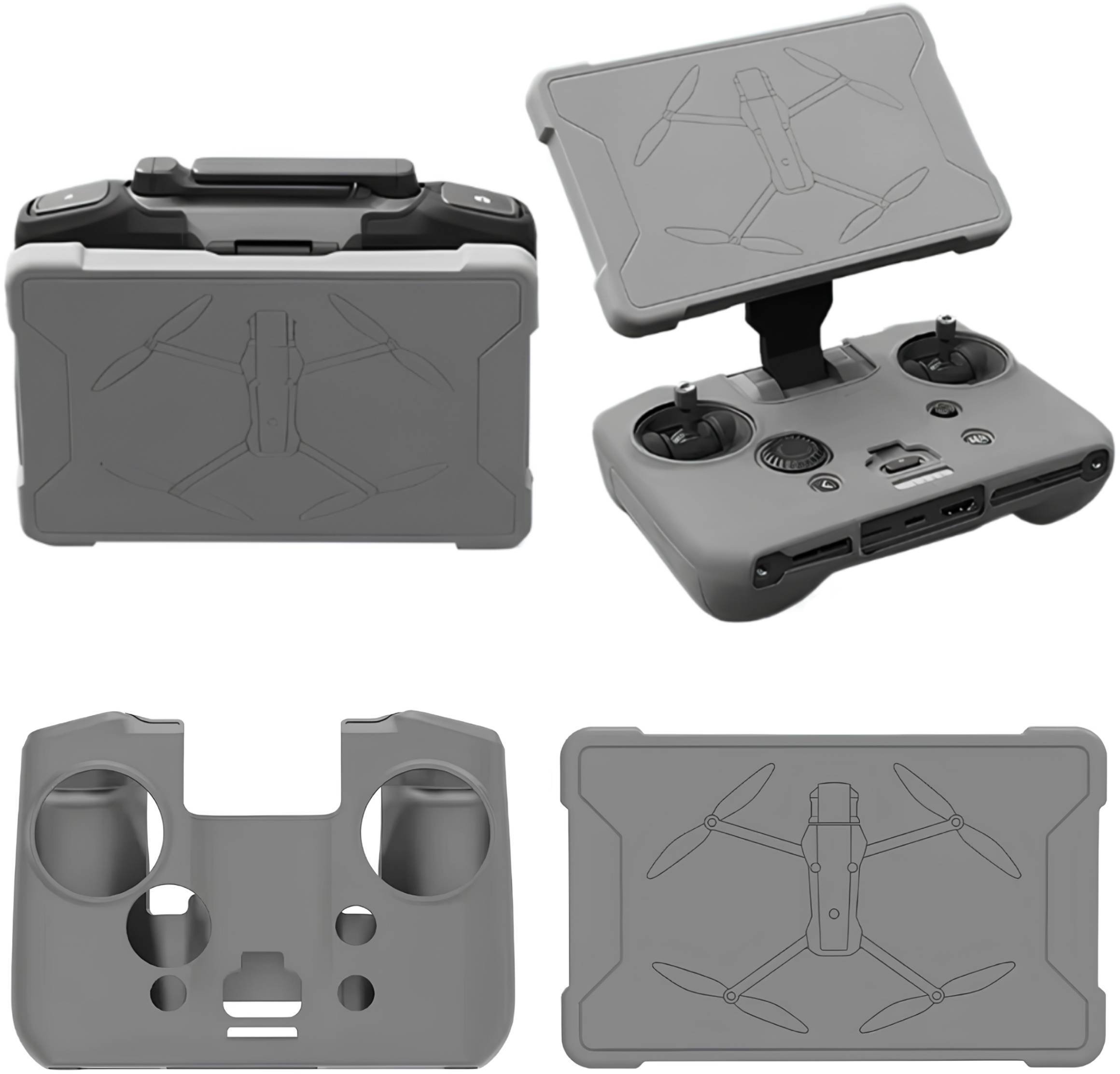 BRDRC Silikonowe etui + Osłona ekranu do kontrolera DJI RC PRO 2 (dla DJI MAVIC 4 PRO) Zestaw szary