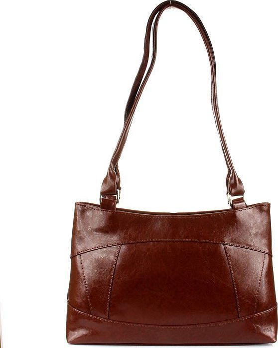 DAN-A Torebka skórzana damska DAN-A T163 koniakowa