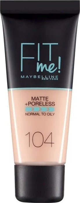 Maybelline Maybelline, Fit Me Matte + Poreless, Liquid Foundation, 104, Soft Ivory, 30 ml For Women