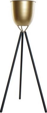 DKD Home Decor Doniczka DKD Home Decor Czarny Złoty Metal (26 x 23 x 60 cm)