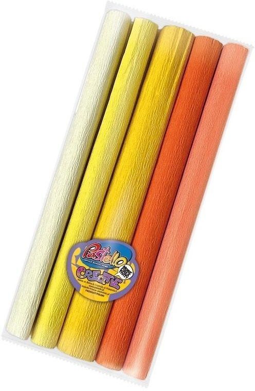 Bibuła mini 25x200cm odcieni żółtych 5 kolorów