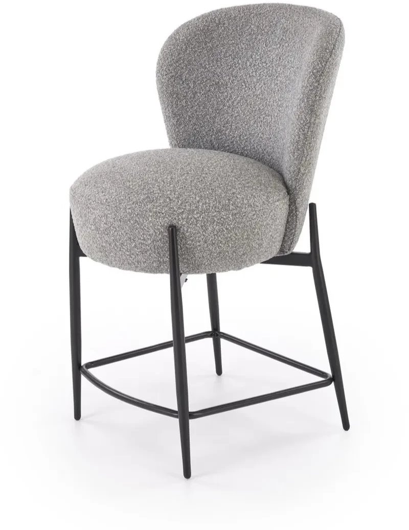 Hoker niski H126 VELVET szary HALMAR