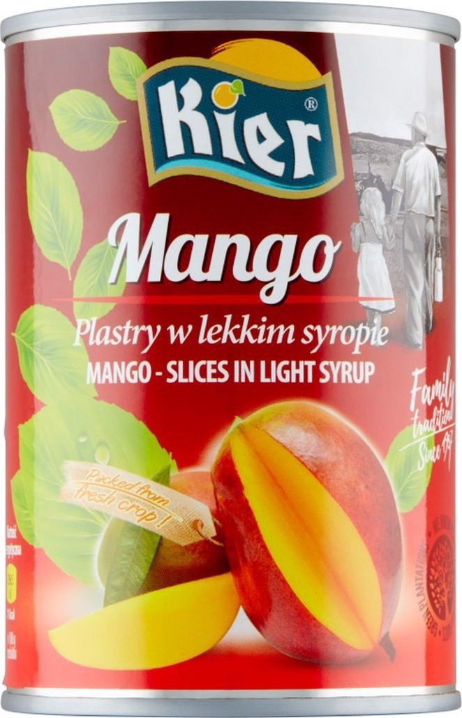 KIER Kier Mango plastry w lekkim syropie 425 g