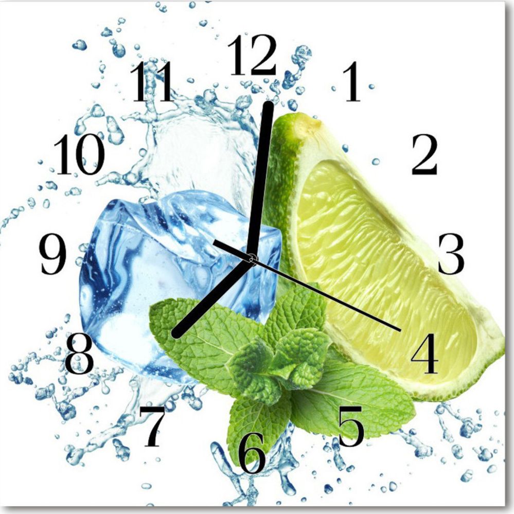 Tulup Zegar ścienny kwadrat Mięta