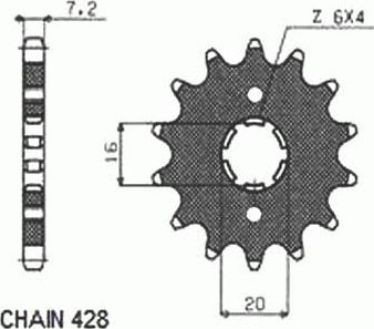Sunstar ZEBATKA NAPEDOWA SUNSTAR SUNF228-15
