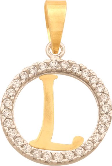Lovrin ZŁOTA PRZYWIESZKA KÓŁKO 585 LITERKA Z CYRKONIAMI L