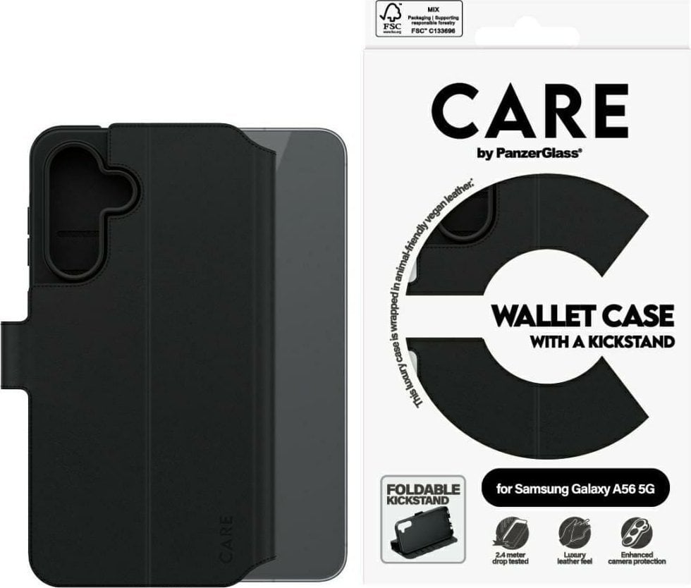 PanzerGlass Etui CARE by Feature Wallet Case Kickstand Samsung Galaxy A56 5G